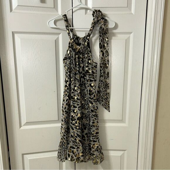 BCBG Generation leopard cheetah print babydoll dress(Size Large) - Picture 8 of 8